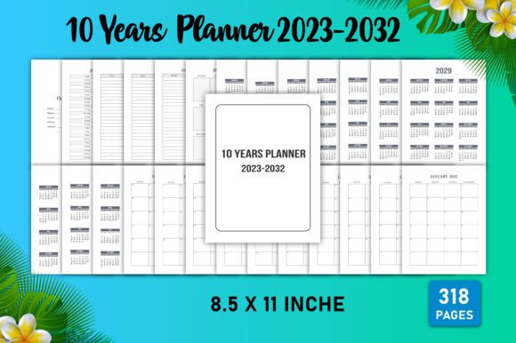 Download 10 Years Planner 2023-2032 KDP Interior - Planner Collection