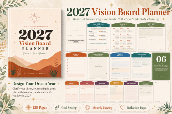 Download 2027 Vision Board Planner - Planner Collection