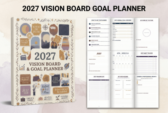 Download 2027 Vision Board Goal Planner - Planner Collection