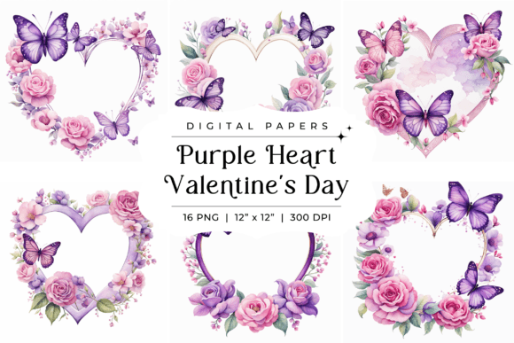 Download Purple Heart Valentines Day Background - Heart valentines Collection