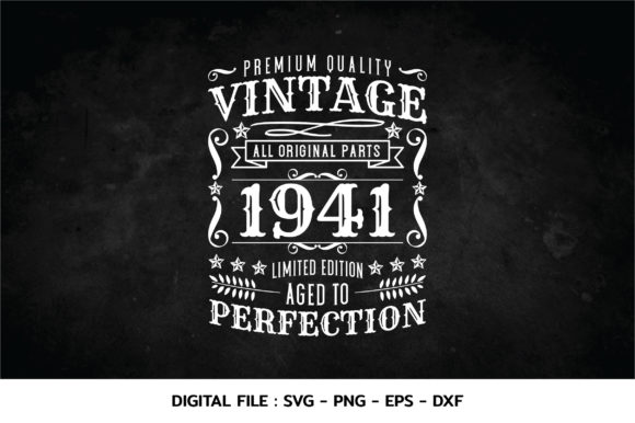 Download Birthday Vintage 1941 Svg - Premium Resources