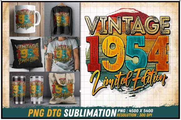Download Vintage 1954 Limited Edition Retro Round - 1954 Collection