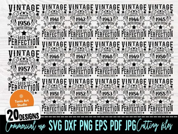 Download Vintage Birthday 1941-1960 Bundle - 1941 Collection