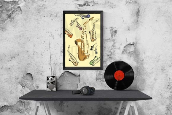 Download Saxophone Horn Wall Art Collage Print - Wall art Collection