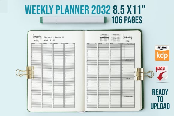 Download Weekly Schedule Planner Calendar 2032 - Planner Collection